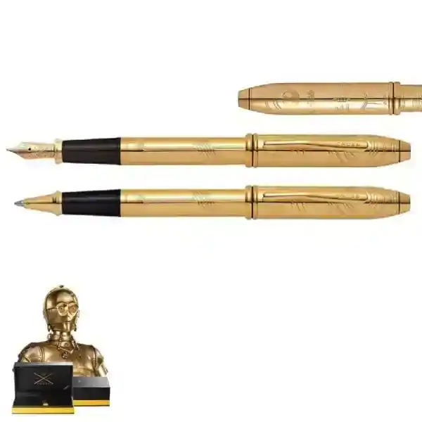 TOWNSEND-STARWAR-GOLD-CROS خودنویس و روان نویس TOWNSEND STAR WARS C-3PO