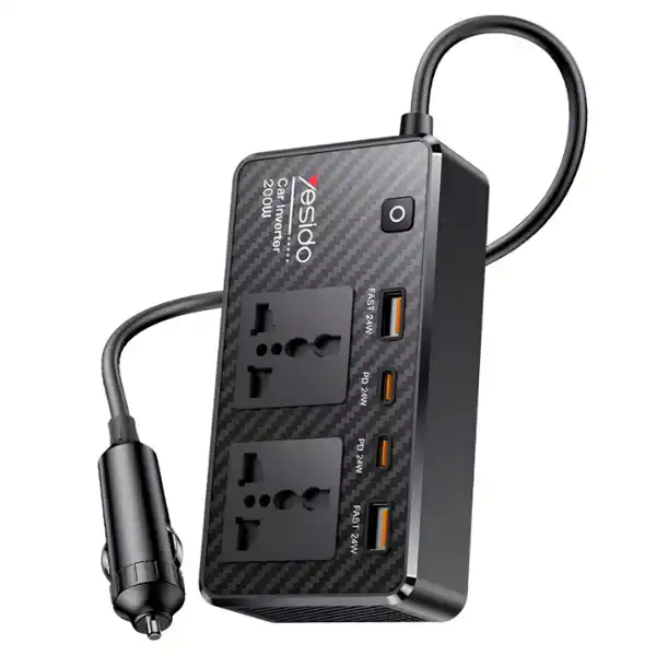 CAR CHARGER-INVERTER-VC07-YESIDO-1 اینورتر خودرو yesido vc07